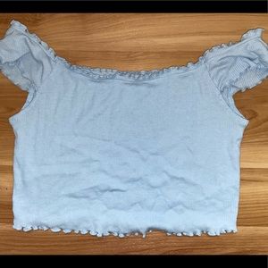 Cropped off the shoulder top